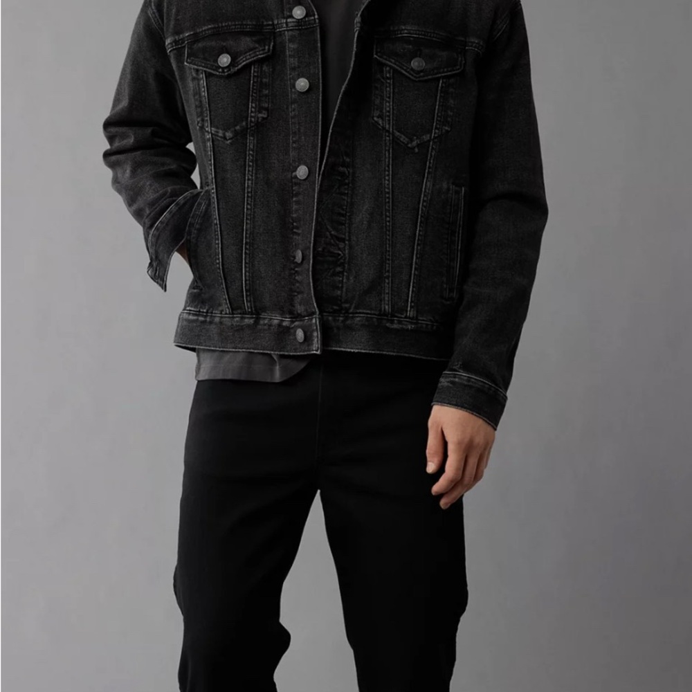 AE AirFlex+ Athletic Fit Jean American Eagle Outfitters Men's Black Jeans 34x34